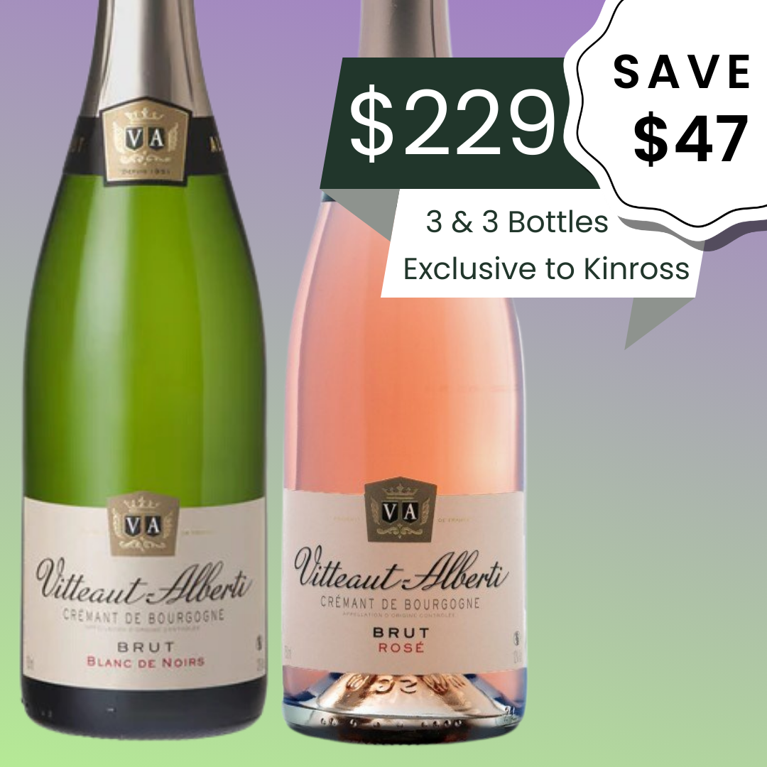 Crémant de Bourgogne Vitteaut-Alberti Half Rosé & half Blanc de Noirs (NZ only) - 6 bottles Subscription & case special