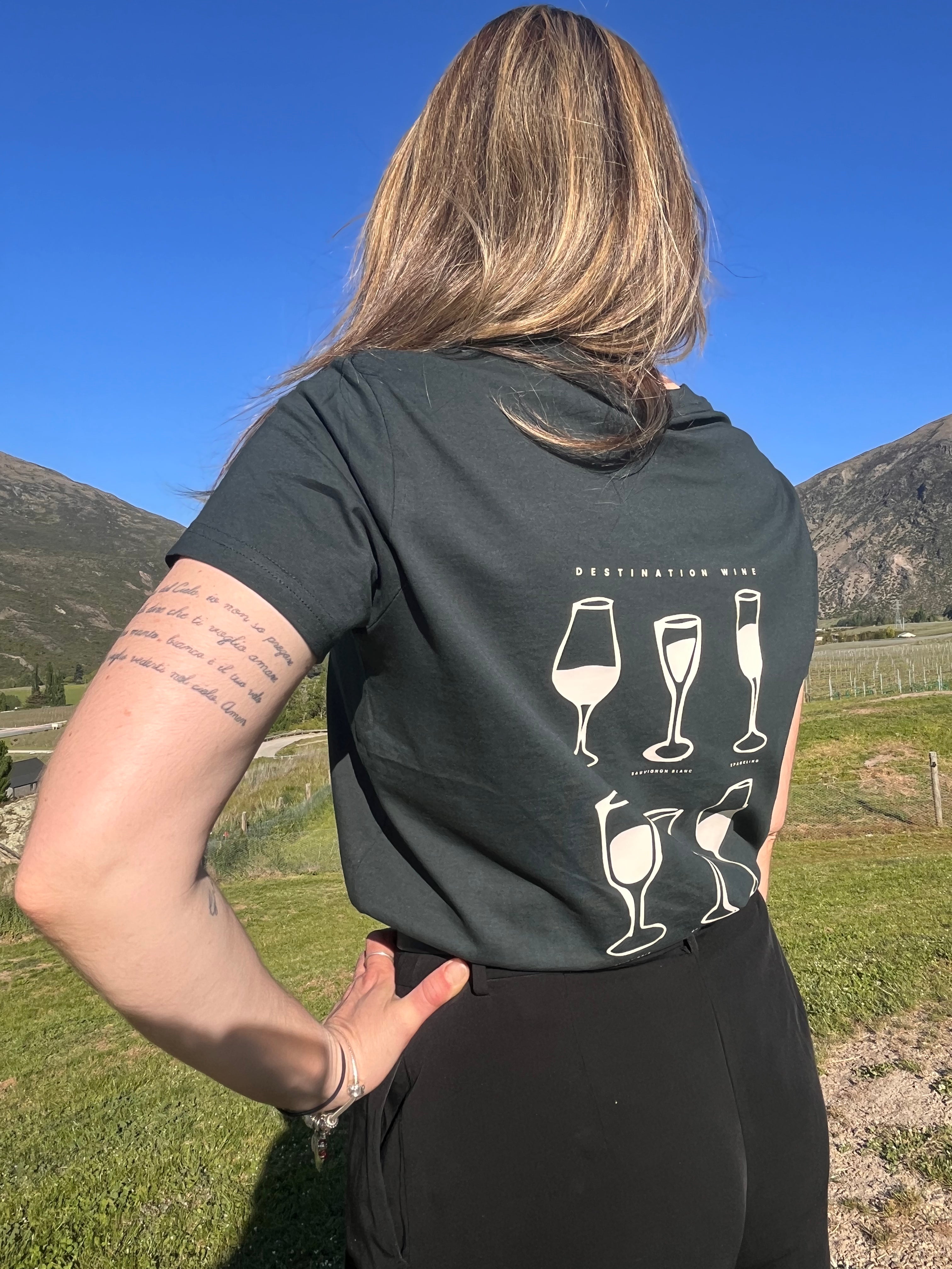 Kinross T-Shirt - Wine Glasses - Woman