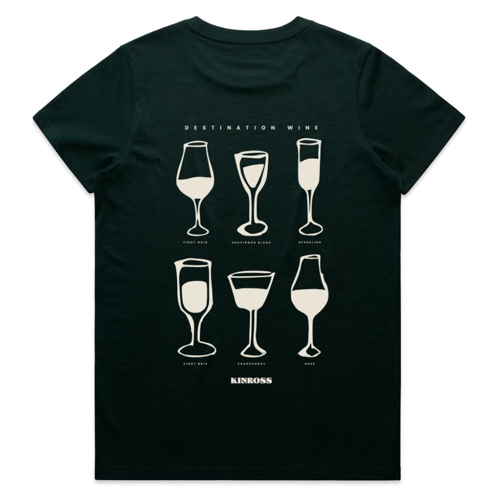 Kinross T-Shirt - Wine Glasses - Woman