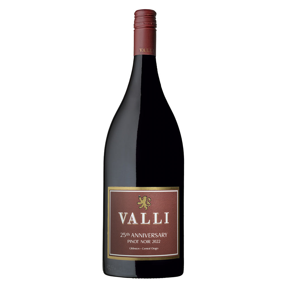 Valli 25th Anniversary Pinot Noir 2022 (Magnum 1.5L) With Wooden Box. NZ ONLY