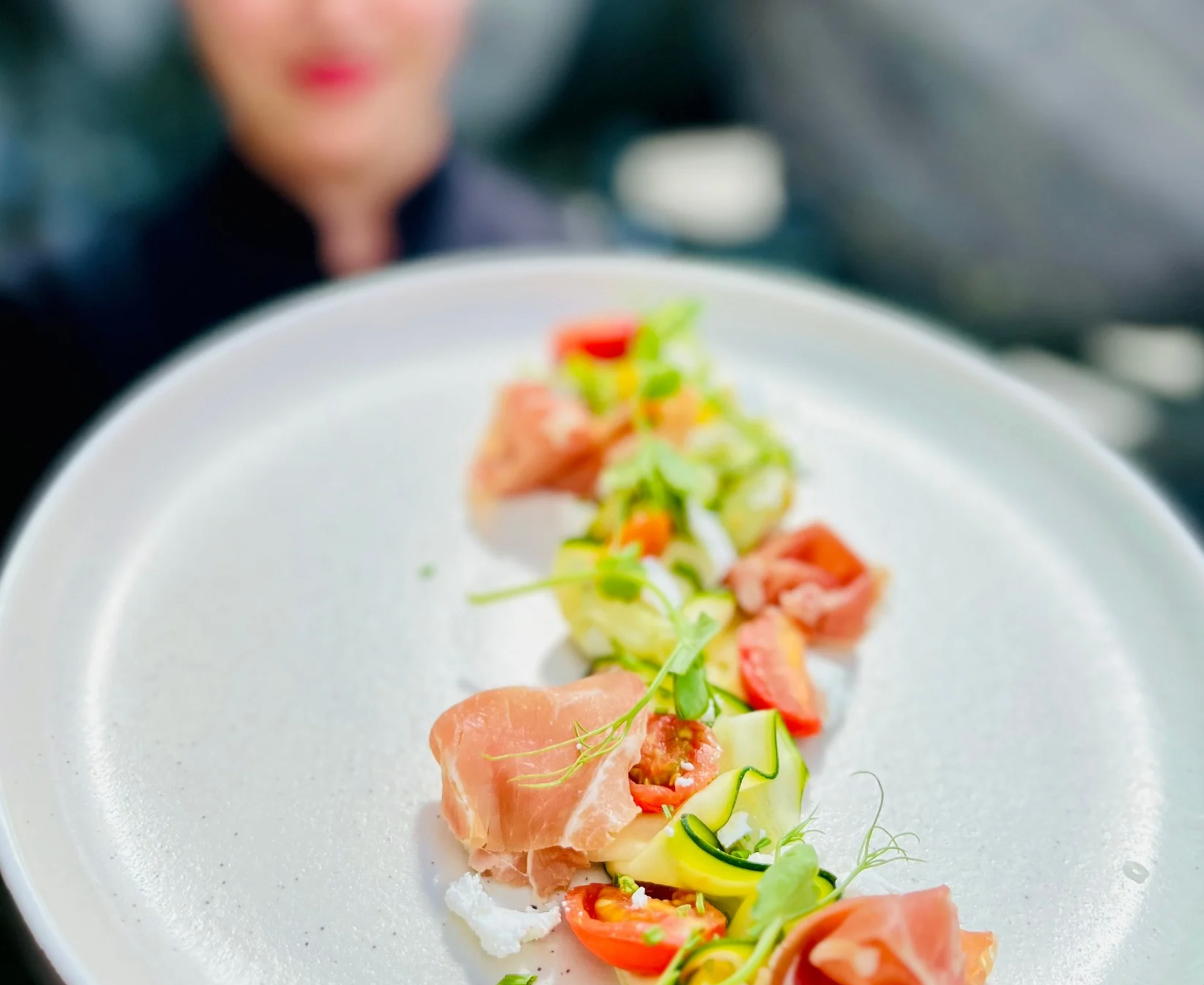 Kinross Kitchen Recipes: Marinated courgette & macerated cherry tomato salad