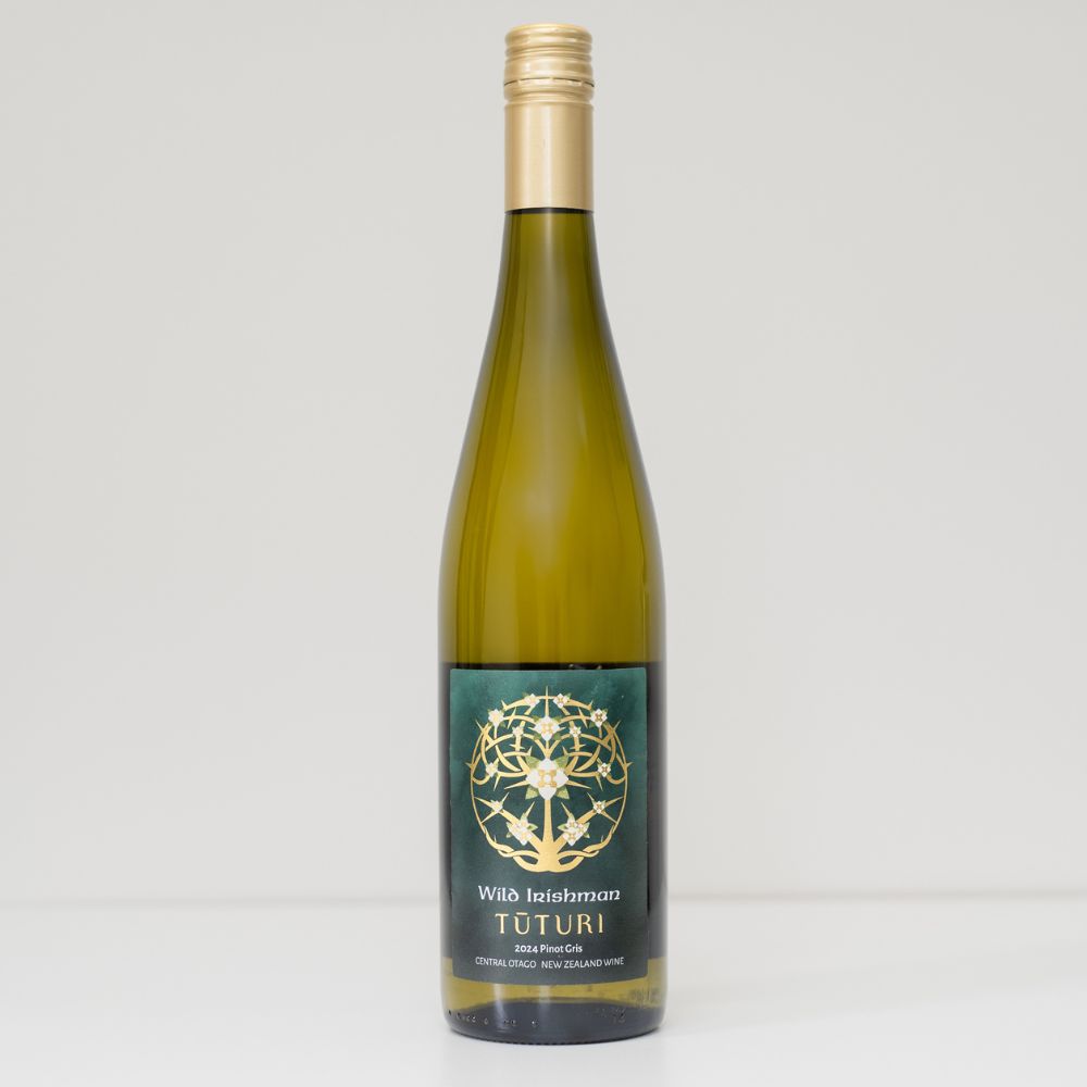 Wild Irishman Tuturi Alexandra Pinot Gris 2024 Bottle Shot